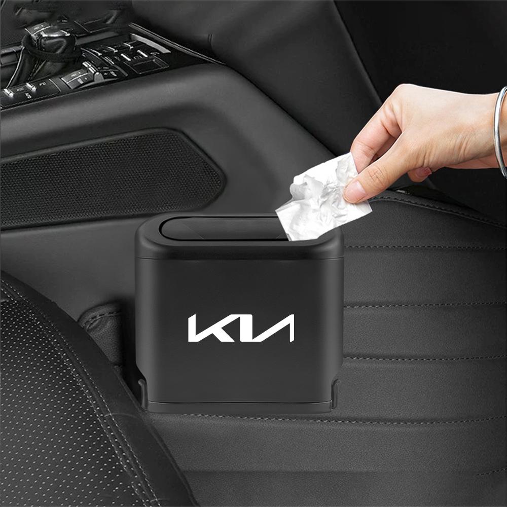 Car Trash Bin Vehicle Garbage Dust Case Storage Box Dustbin Can Auto Supplies For KIA Rio Ceed Sportage Cerato Soul Sorento Niro rtzup33