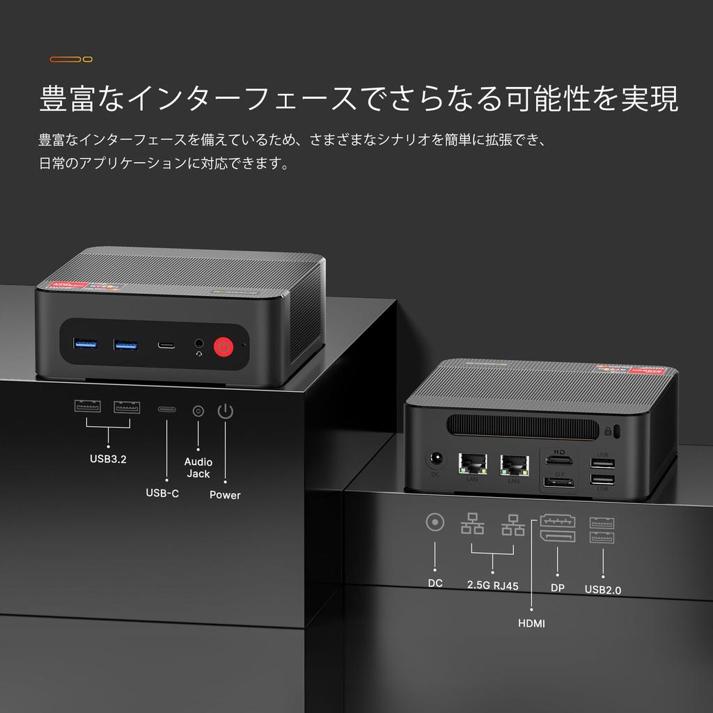 Mini PC Ryzen 7 5800U BOSGAME P4 Mini PC 32GB DDR4 3200Mhz RAM 1TB PCIe NVMe SSD Mini PC Powered by Windows 11 Pro WiFi 6E Dual LAN PD USB Dual HDMI