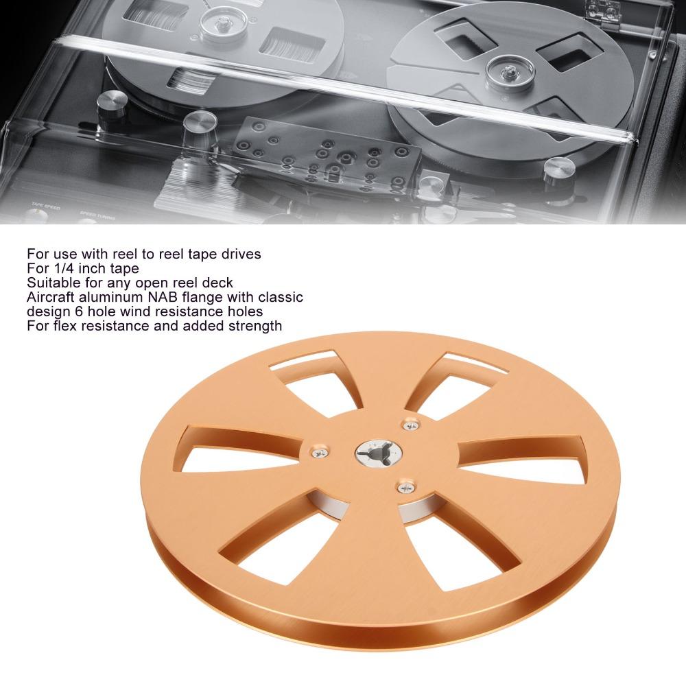 1/4 7 Inch Empty Open Reel Aluminum Alloy Machine Reel for Tape Recorder