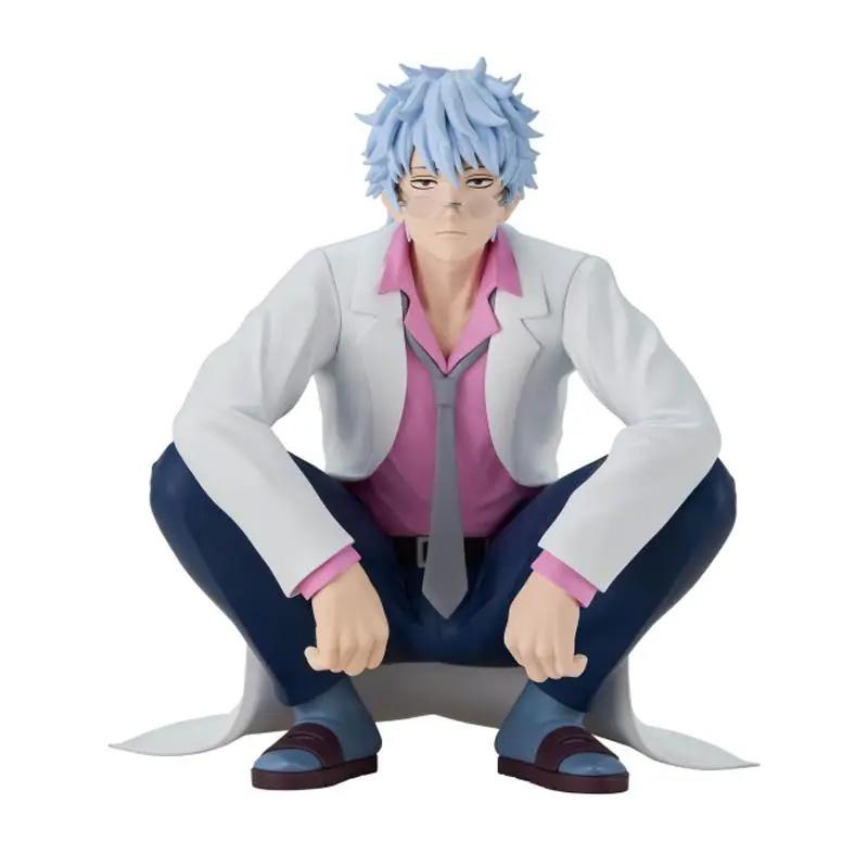 12 см Banpresto Гинтама Сидячая Поза Саката Гинтоки Оригинальная Фигурка Модель Коллекционная Фигурка Настольное Украшение