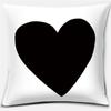 Black and White English Sentence Series Printed Square Home Decor Pillow Cover Car Sofa Cushion