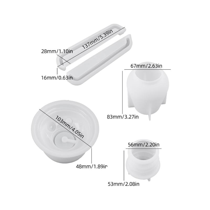Artistic Resin Casting Mold Flexible Reusable Moulds Resin Oil Lamp Silicone Molds for Making Bedside Camping Lights