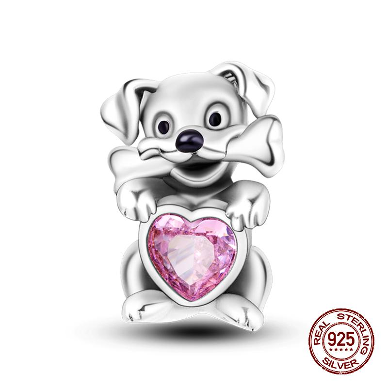 100% стерлингового серебра 925 пробы с изображением кофейного кота, кролика, медведя, пингвина, бусины, подходят для 925 оригинальных браслетов, сделай сам, подарок на день рождения, ювелирные изделия