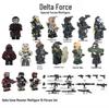 Конструктор Delta Action Special Forces с фигуркой Weilong Jiao Long глубокого синего цвета - Сборная игрушка Saiyide для мальчиков