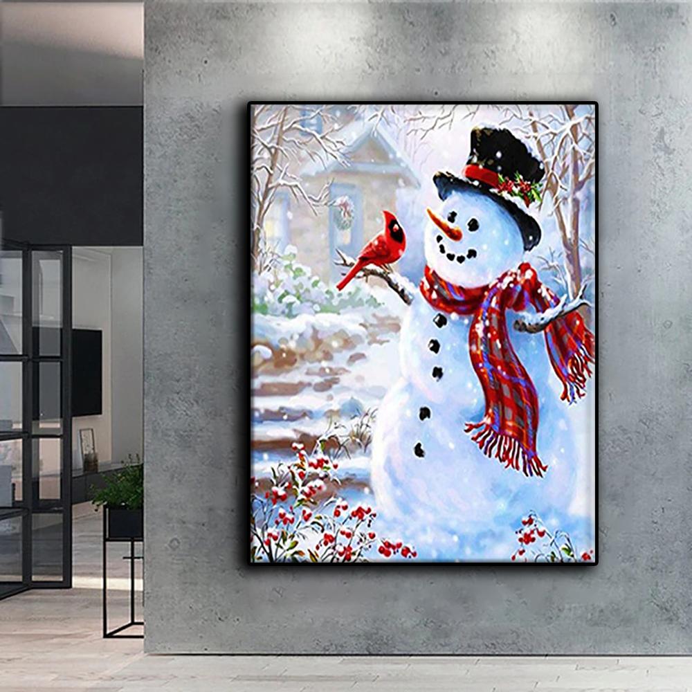 5D DIY Рождественская елка Санта-Снеговик Вышивка крестиком Стразы Алмазный рисунок Вышивка Мозаика Домашний декор