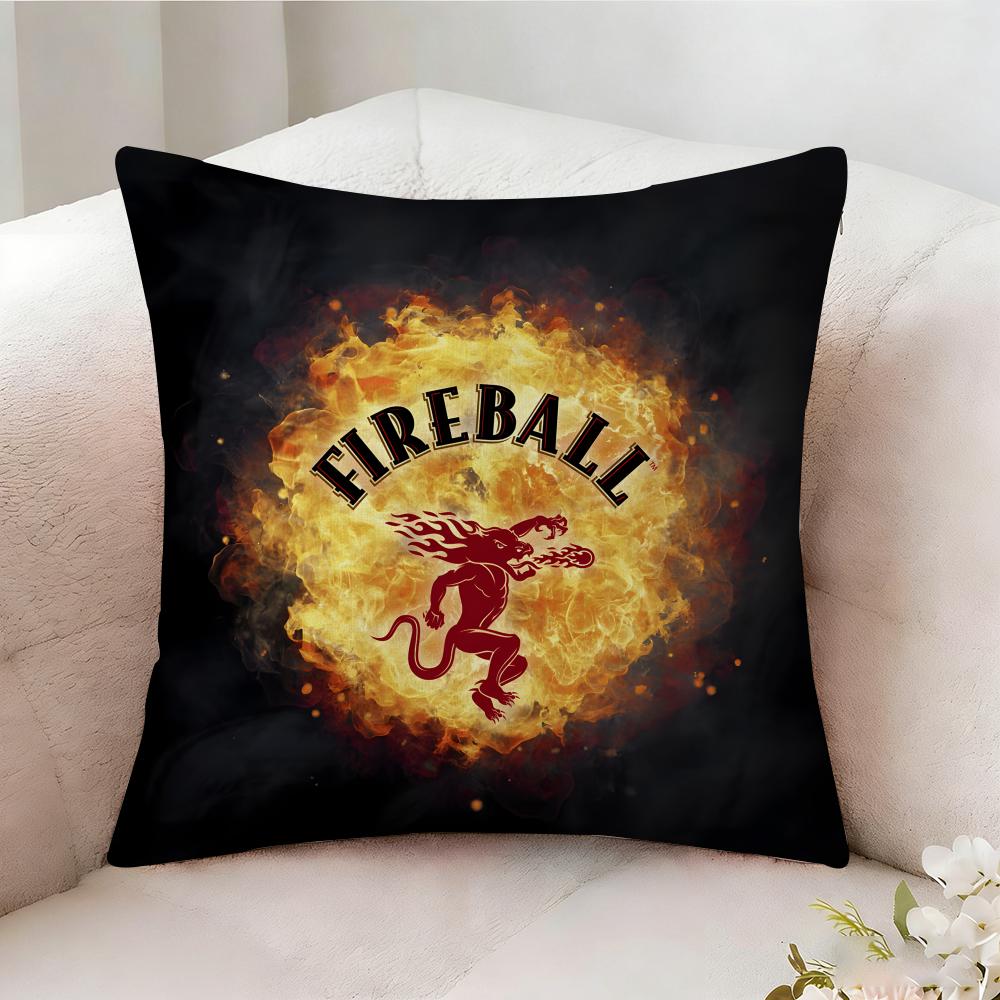 Наволочка Fireball Cinnamon Whisky, Двусторонняя печать, Подушка для дивана, Подушка для изголовья кровати
