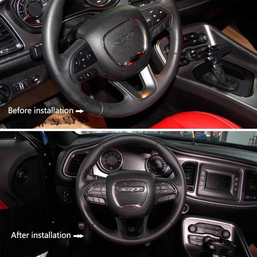 Декоративная накладка на руль автомобиля, рамка, наклейки для Dodge Challenger Dodge Charger 2015-2022, молдинги для интерьера