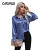 Spring and Autumn Women's Shirt Sateen Shirt Temperament Commuter Long Sleeve Top