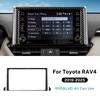 Real Soft Carbon Fiber Center Navigation Screen Trim Sticker for Toyota RAV4 XA50 2019-2025 LHD/RHD