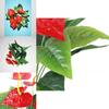 Антуриум Андре Линден Искусственное Зеленое Растение с Шелковыми Цветами для Декора Гостиной и Подарка