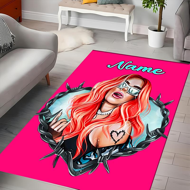 Custom personalization singer Karol G Area Rug - Perfect For Kitchen, Bathroom,Laundry Room Decor Large Size Available,Gift All Seasons