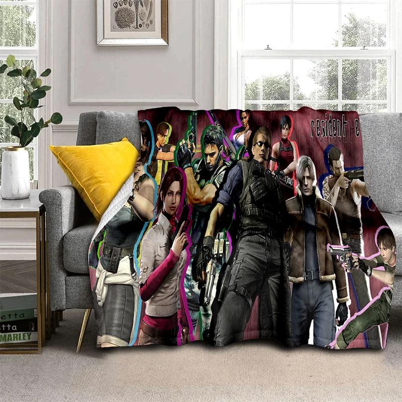 3D R-Resident Evil Gamer Games Одеяло, мягкое одеяло для дома, спальни, кровати, дивана, пикника, путешествия, офиса, отдыха, одеяло, детское одеяло