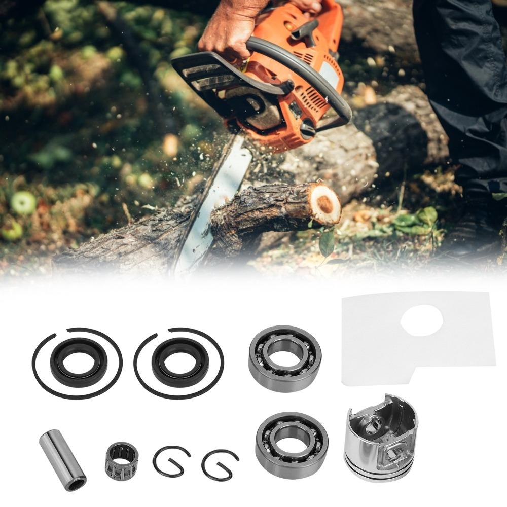 Aluminum Gasoline Engine Piston Kit Compact Piston Assembly Replacement for Stihl MS180 MS 180 018