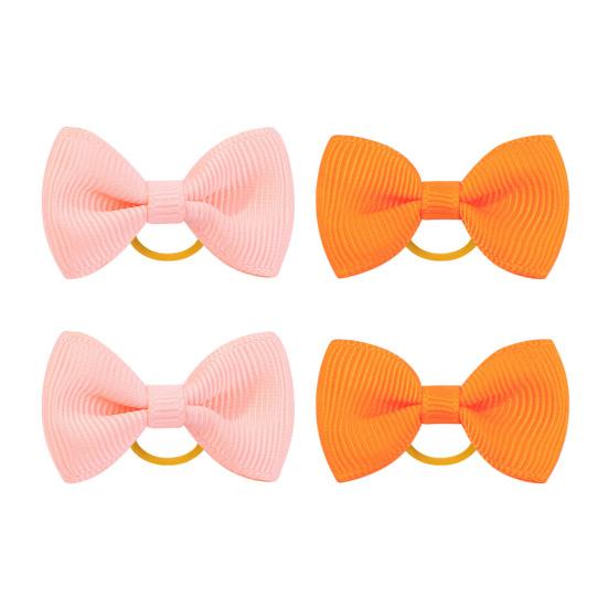 Puppy Dog Hair Bows with Rubber Bands Handmade Small Bowknot Dog Hair Accessories Pet Grooming Supplies