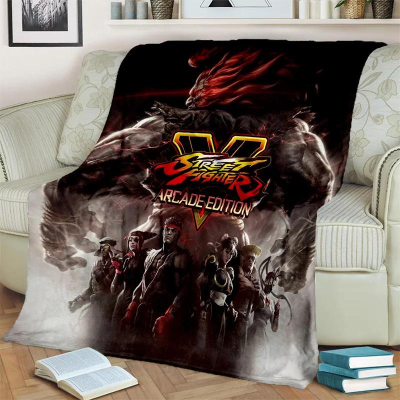Одеяло Street Fighter в стиле ретро с игрой SF Gamer, мягкое одеяло для дома, спальни, кровати, дивана, пикника, путешествия, офиса, одеяло, детское одеяло