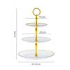 2/3 Layer Dessert Plate Gold Snack Platter New Cake Stand Fruit Tray  Party