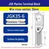 Huaxi Technology Red Copper JGK10-6 Marine Terminal Block - Cold-Pressed Crimp Ring