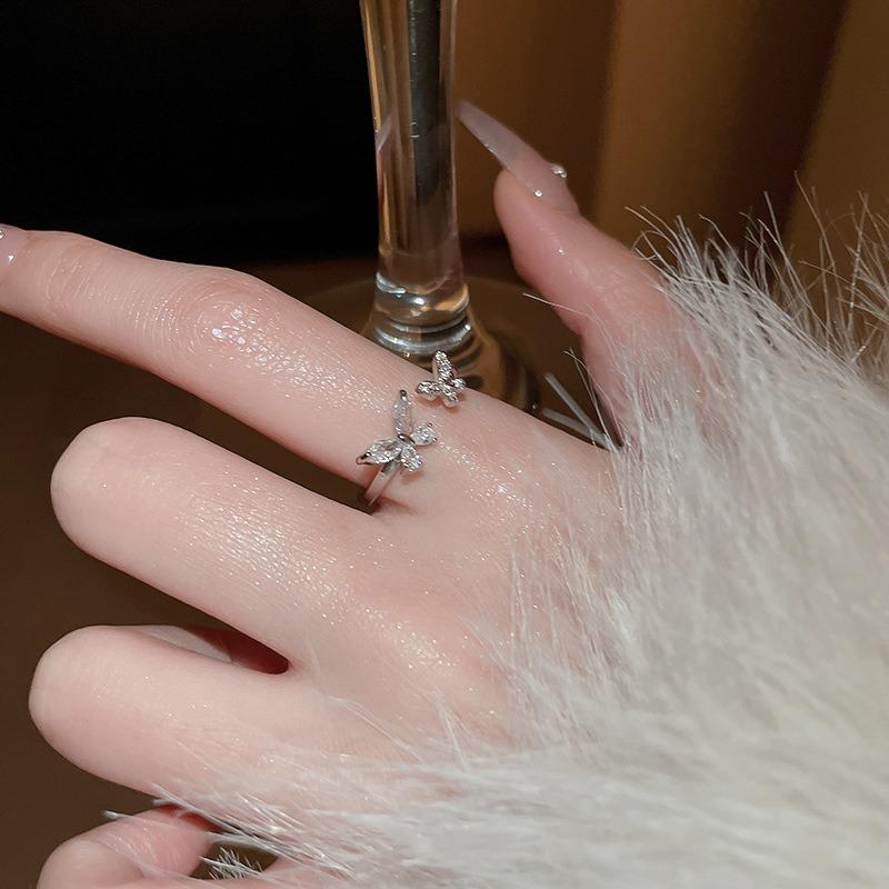 Геометрическое кольцо Xiaohongshu Кольцо на указательный палец Высококлассная бижутерия Женщины