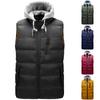 Повседневный мужской жилет, мужской свободный осенне-зимний теплый пуховый хлопковый жилет, пальто