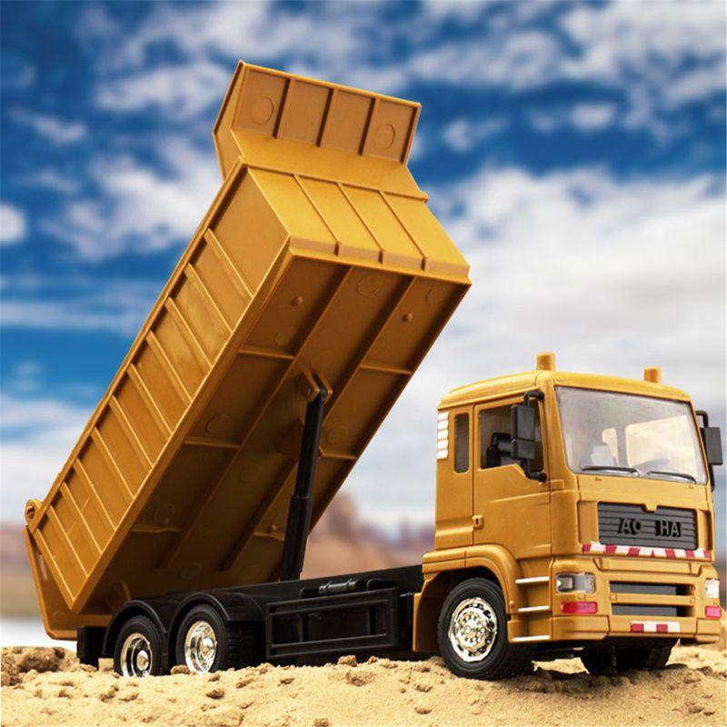 Радиоуправляемый инженерный грузовик с дистанционным управлением, транспортный грузовик, самосвал, модель автомобиля, детские игрушки, подарки на день рождения для мальчиков, электрический погрузчик