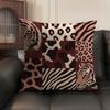 Leopard Tiger Giraffe Zebra Cushion Cover Linen Organic Fabric DoubleSided Printing Sofa Breathable Home Decor Gift Pillow Case