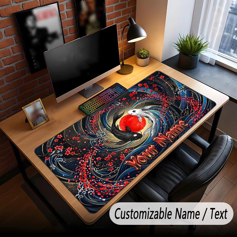 Music General Theme Custom Mouse Pad Personalized With Name Text Customized Desk Mat For Office Home Decor