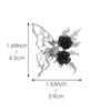 New European and American Dark Hollow Butterfly Rose Earrings with Cold Style Gothic Earrings