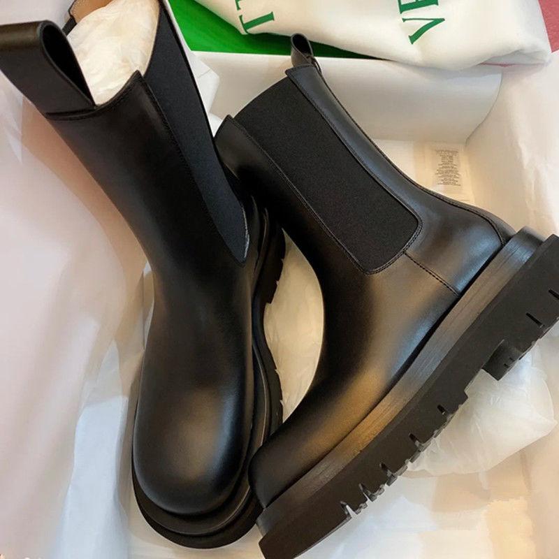 Fashion Thicked Women's Boots  Spring Plus Velvet Shoes Woman Chelsea Boots Warm Leather Square Head Ankle Boots for Women