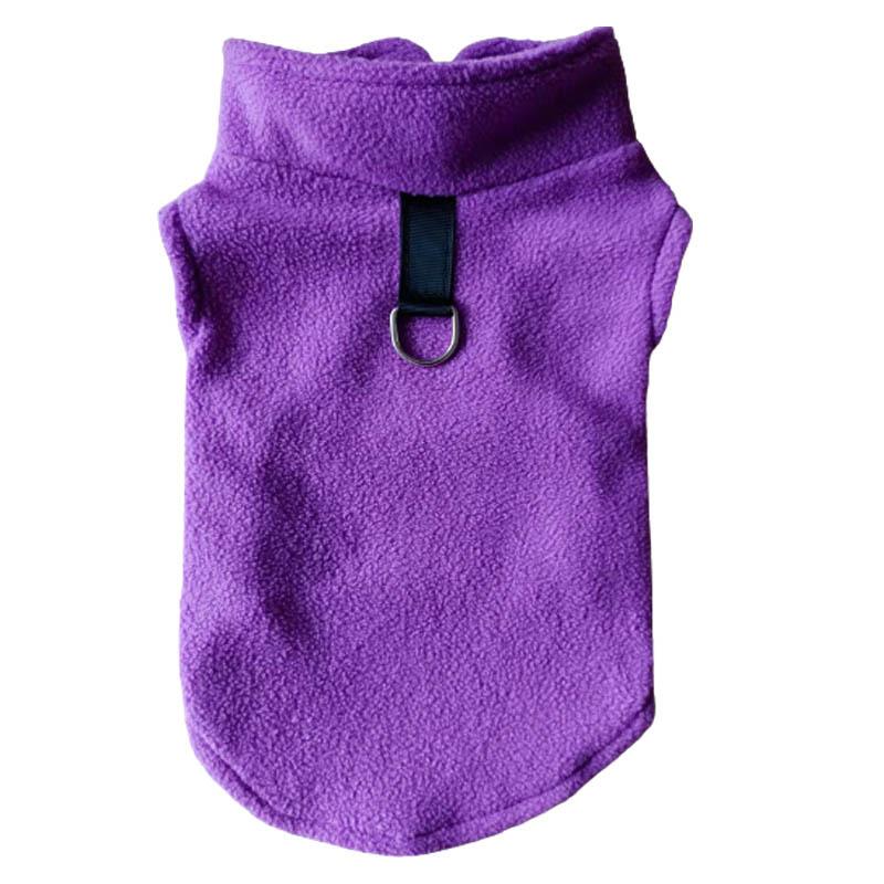 Manufacturer Direct Sale Pet Supplies Support Customization Clothes for Dog Thickened Warm Solid Color Vest Polar Fleece Jacket