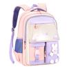 Детский рюкзак мягкий удобный многослойный большой вместимости ткань Оксфорд рюкзак с кроликом для девочки в школу фиолетовый