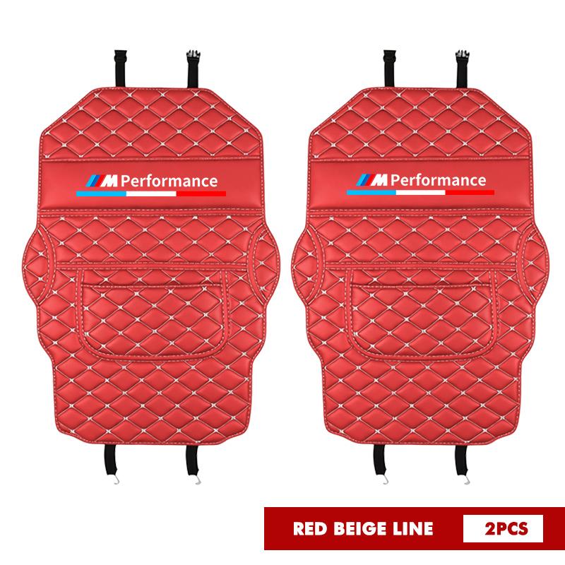 qznrv2 Car Seat Back Anti Kick Pad Protector Cover with Storage Pocket For BMW Performance M Alpina E71 E83 F30 M6 F01 F20 X1 X2 X3