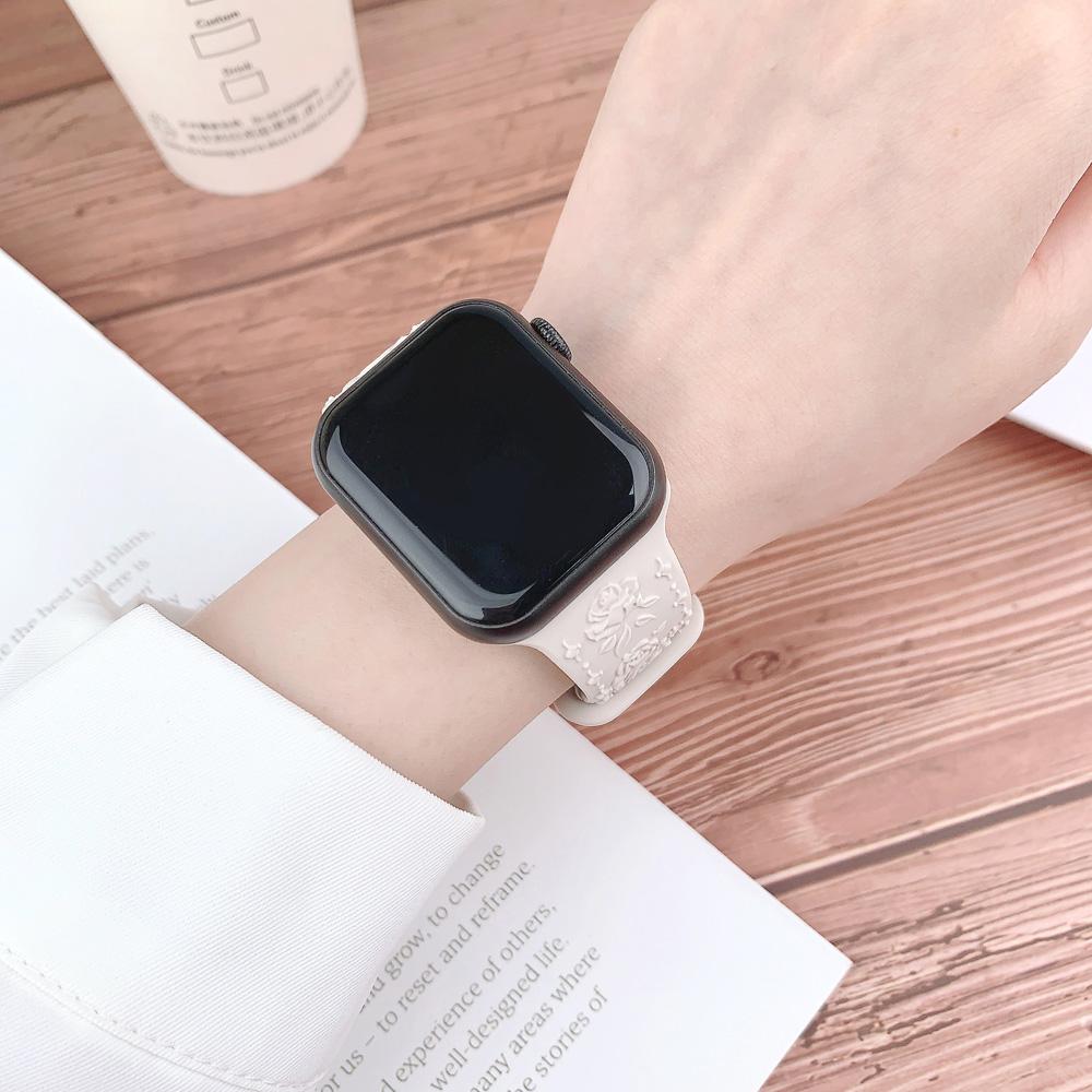 Ремешок с гравировкой для Apple, ремешок для часов 45 мм, 44 мм, 42 мм, 49 мм, 40 мм, 41 мм, силиконовый браслет Correa iWatch Series 8, 9, 7, 6, 5, 4, 3 Ultra SE