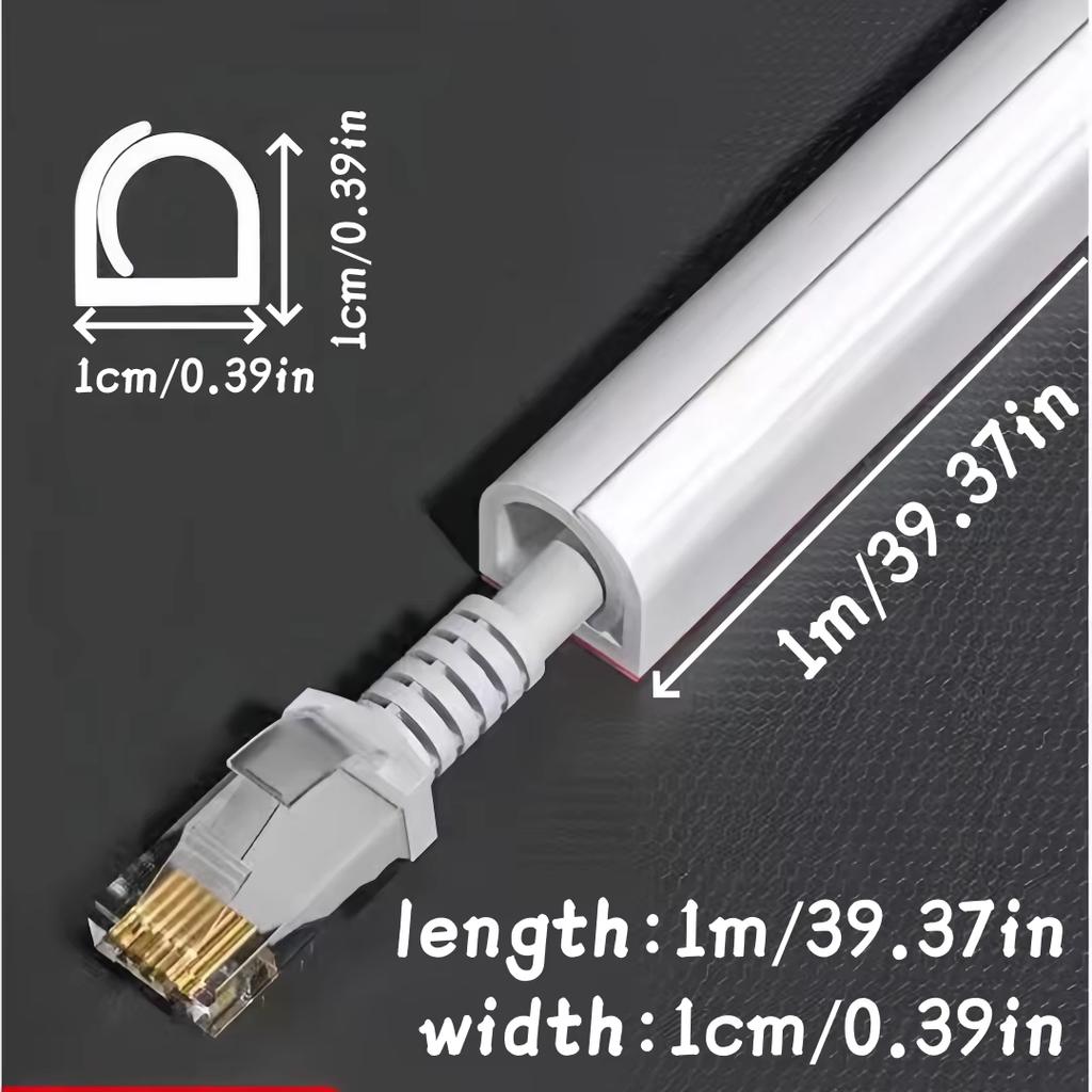 1PC 1/2/3/5/10m Wire Cords Covers Paintable Cable Concealer Cable Hider TV on Wall Wire Hiders Cable Management Cord Hider Wall