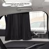 Автомобильные шторы для защиты от солнца и теплоизоляции, автомобильные шторки-занавески на присосках, черные универсальные для боковых стекол, обеспечивающие приватность