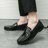 Extravagant Glossy Handmade Comfortable High-quality Leather Shoes Non Slip Men Advanced Casual Formal Business Office Loafers