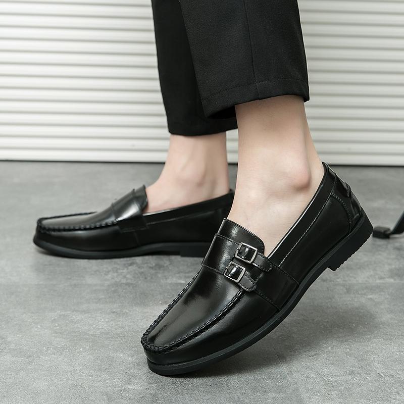 Fashion Extravagant Glossy Handmade Comfortable High-quality Leather Shoes Non Slip Men Advanced Casual Formal Business Office Loafers