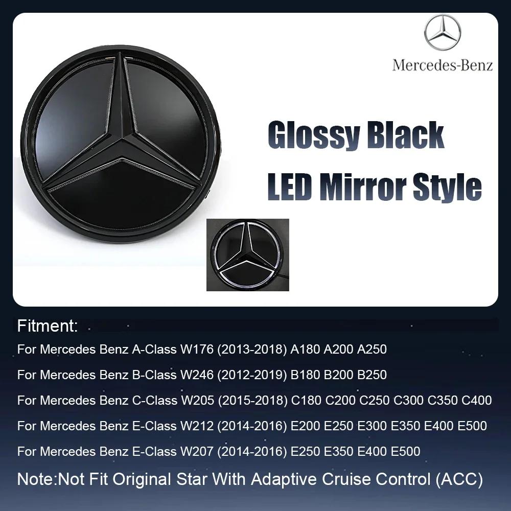 Car Sticker Front Grill Mirror Emblem Black And Silver Newest 3D Style Emblems Fit For Mercedes Benz A B C E S R SL ML GL GLA GL