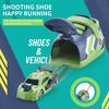 Devouring Ejection Running Shoes Children'S Small Toy Car Set, One-Click Press To Launch Inertia Car Toy