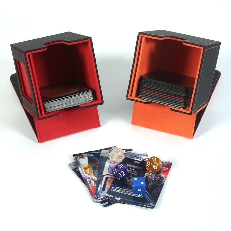 100+ Load Trading Card Deck Box with Window Design PU Leather Magnetic Closure Game Card Storage Box for YuGiOh MTG Sport Cards