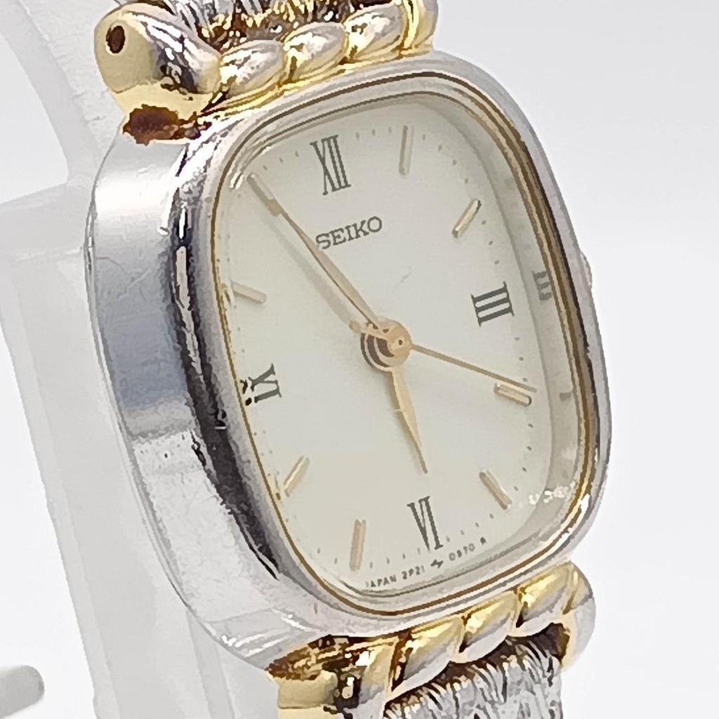 [USED] 372 Free Shipping Battery Replaced SEIKO Square Face Watch