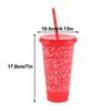 1pcs Christmas Straw Cup 710ml 24oz Large Capacity Single Layer PP Plastic Tumbler Party Tableware Holiday Gift