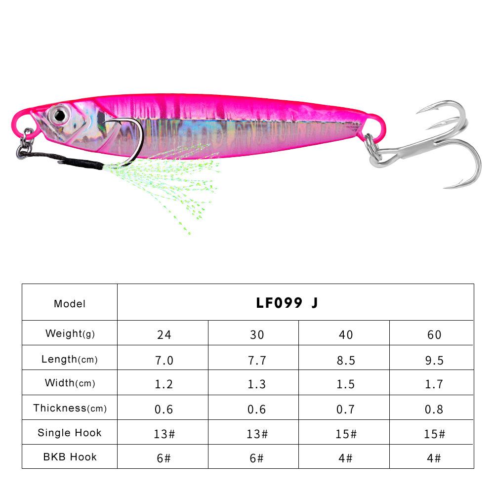 Lure Luminous Long Throw Lead Fish Metal Bait Sea Fishing Bionic False Bait Submerged Bait