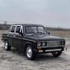 ABAD1 1/24 LADA 2106 Diecast Alloy Car Model Toy Metal Body Door Can Opened Toy Car Pull Back Sound Light Rubber Tire Vehicle Boy Gift