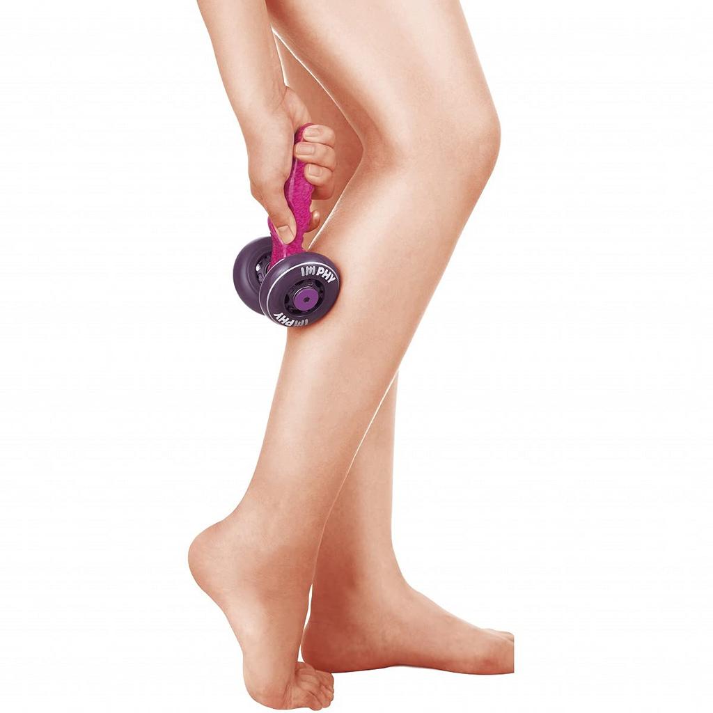 IMPHY Myofascial Release Massage Roller, Squeezer for Calf, Shoulder, and Lower Back Pain Relief and Stretching (Black)