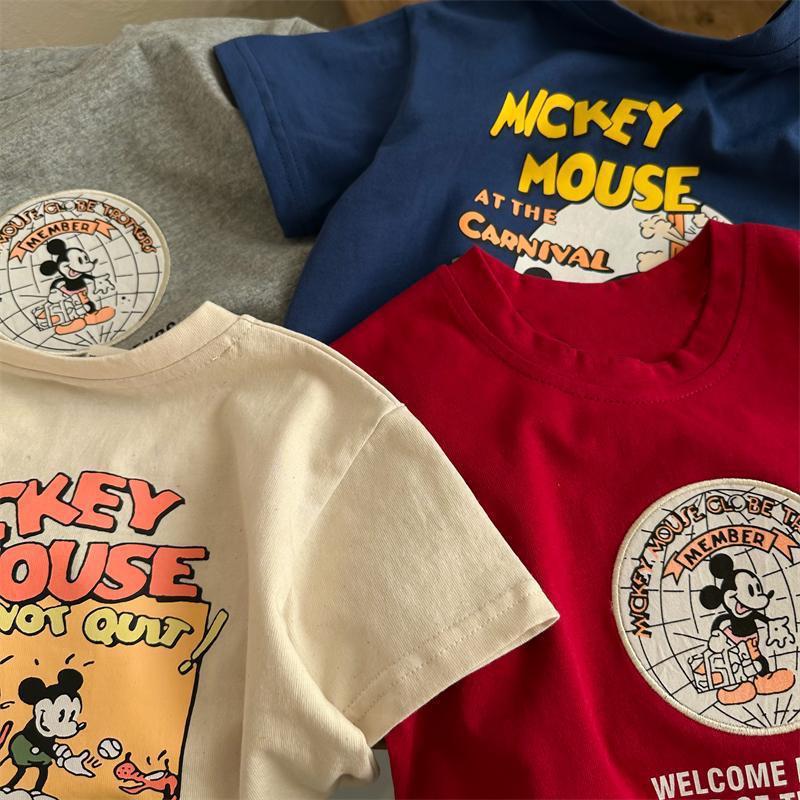 Детская футболка с короткими рукавами и рисунком - летний хлопковый топ для мальчиков и девочек