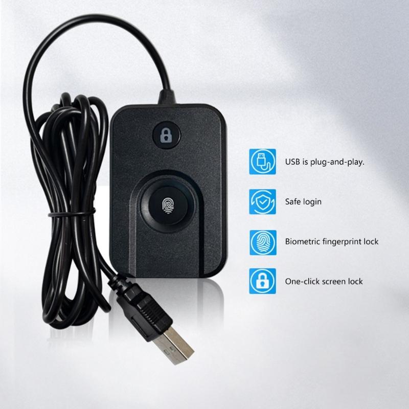 Biometric Fingerprints Scanners For PC Multiple User Login Win Hello Plugs And Play ABS Material USB Security Device