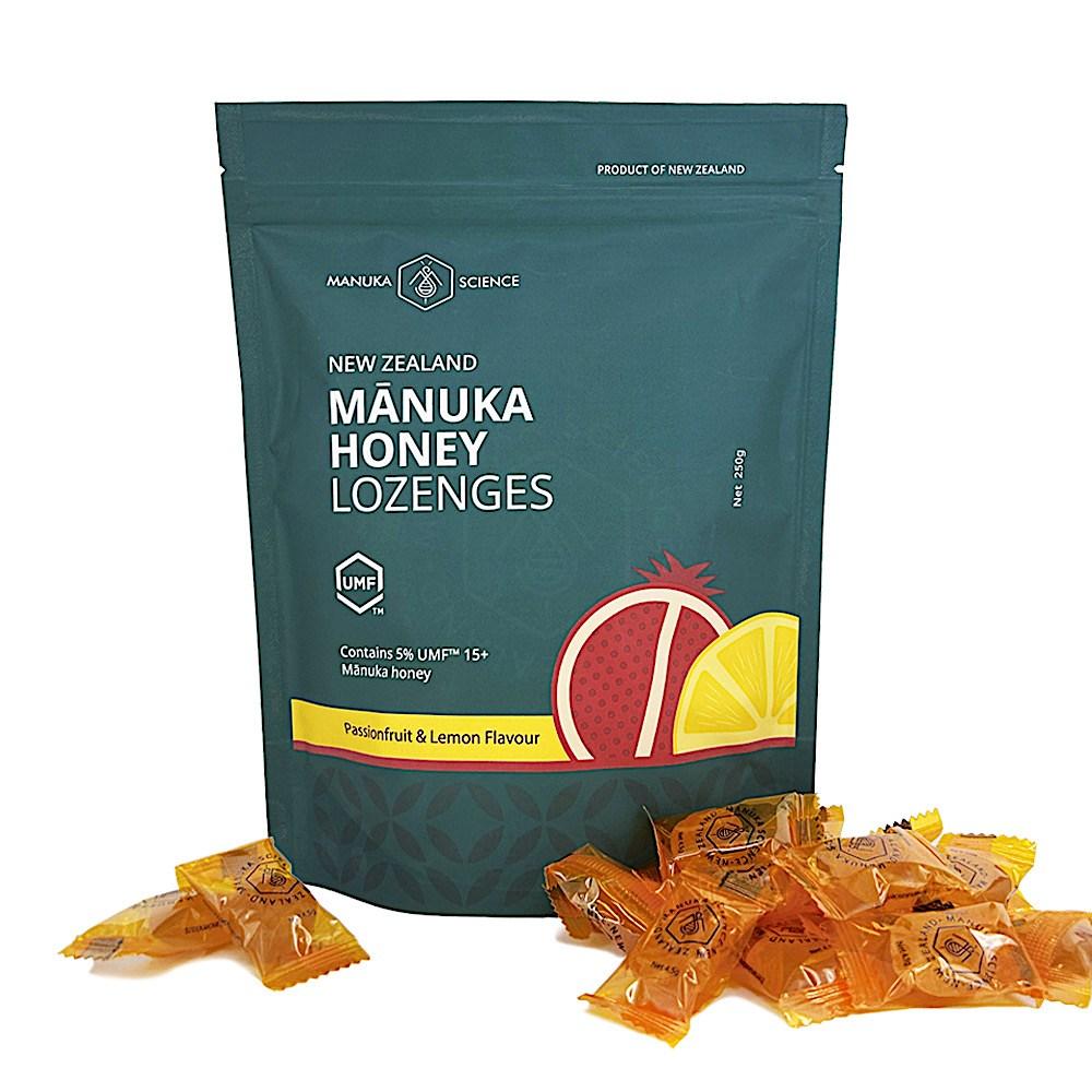 Manuka Science Manuka Honey Lozenges Passion Fruit Lemon Scent 1 pcs 250g