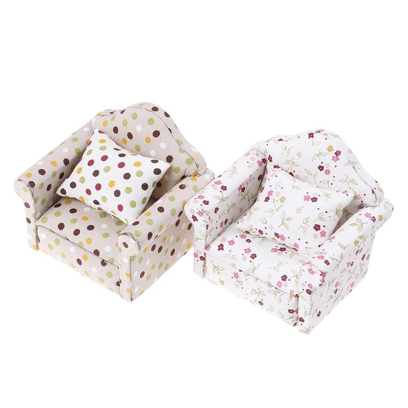 1шт 1:12 Мини Кукольная Мебель Кукольный Домик Стул Диван Мебель Для Кукольного Дома Игрушка