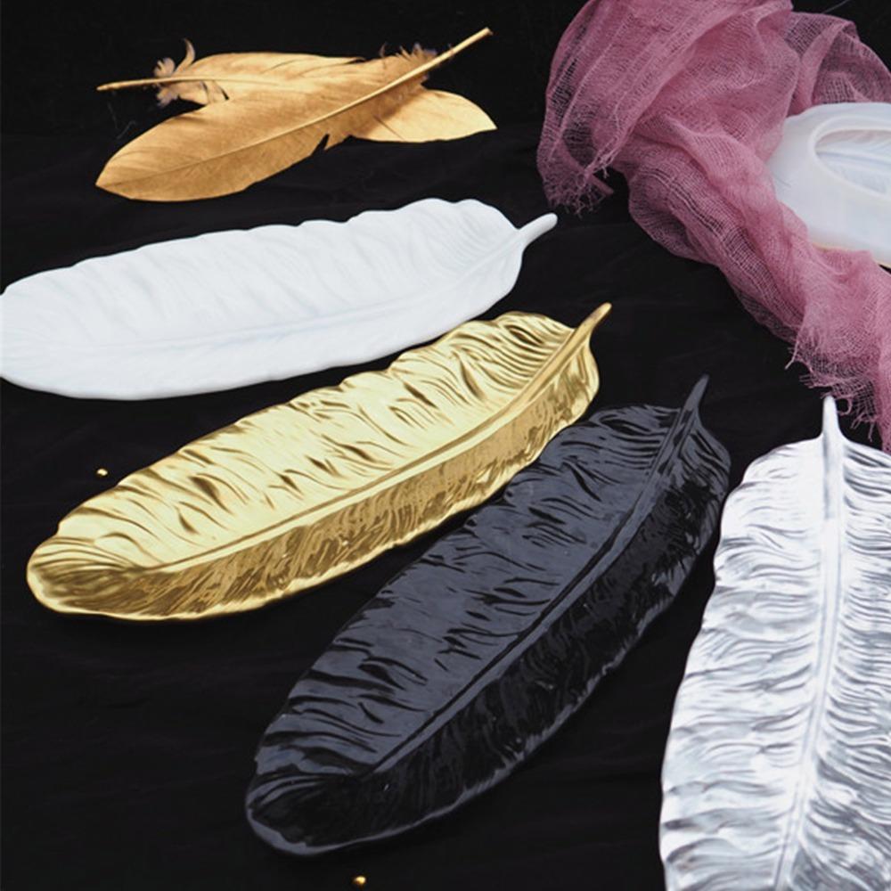 Crystal Clear Resin Casting Mold White Feather Shape Mold Jewelry Tools Silicone Mold DIY Crafts