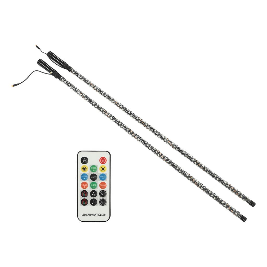 RGB LED Whip Light with Flag APP Control 300 Patterns 366 Modes 12V for UTV ATV Off Road Vehicle